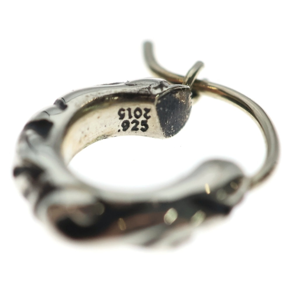 CHROME HEARTS(クロムハーツ) TNY HOOP SCRL タイニースクロールフープ シルバーピアス シルバー