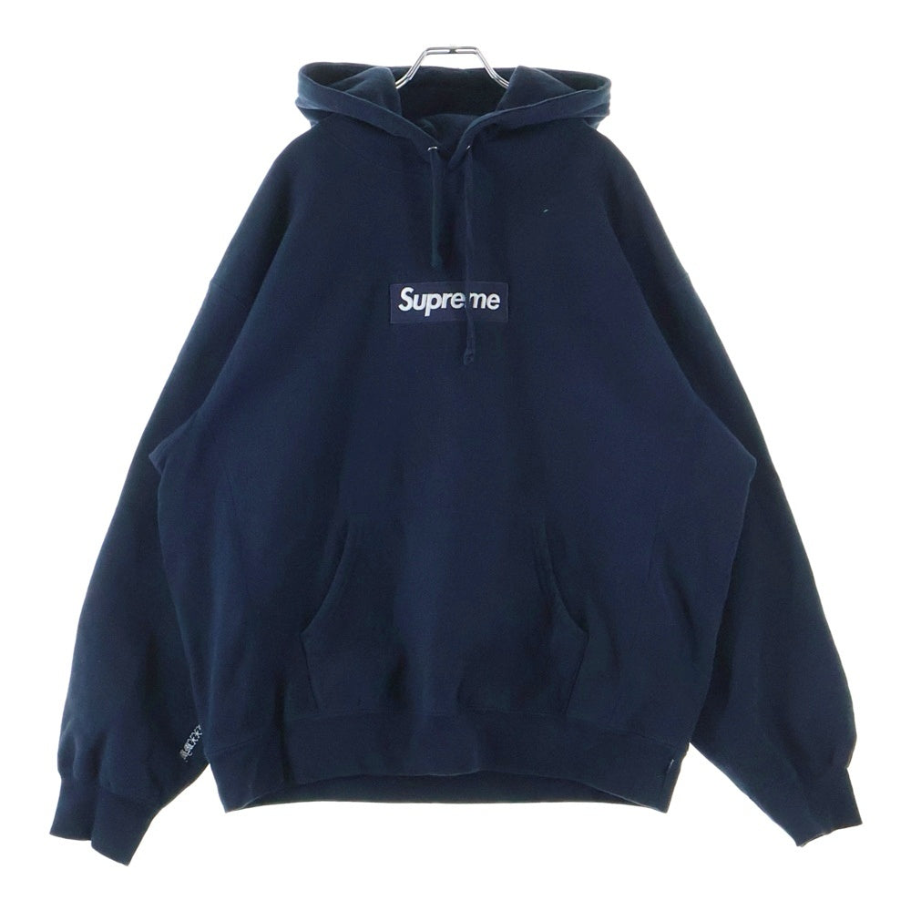 SUPREME(シュプリーム) 25AW Box Logo Hooded Sweatshirt ボックスロゴ フーデッドスウェットシャツ プルオーバーパーカー ネイビー