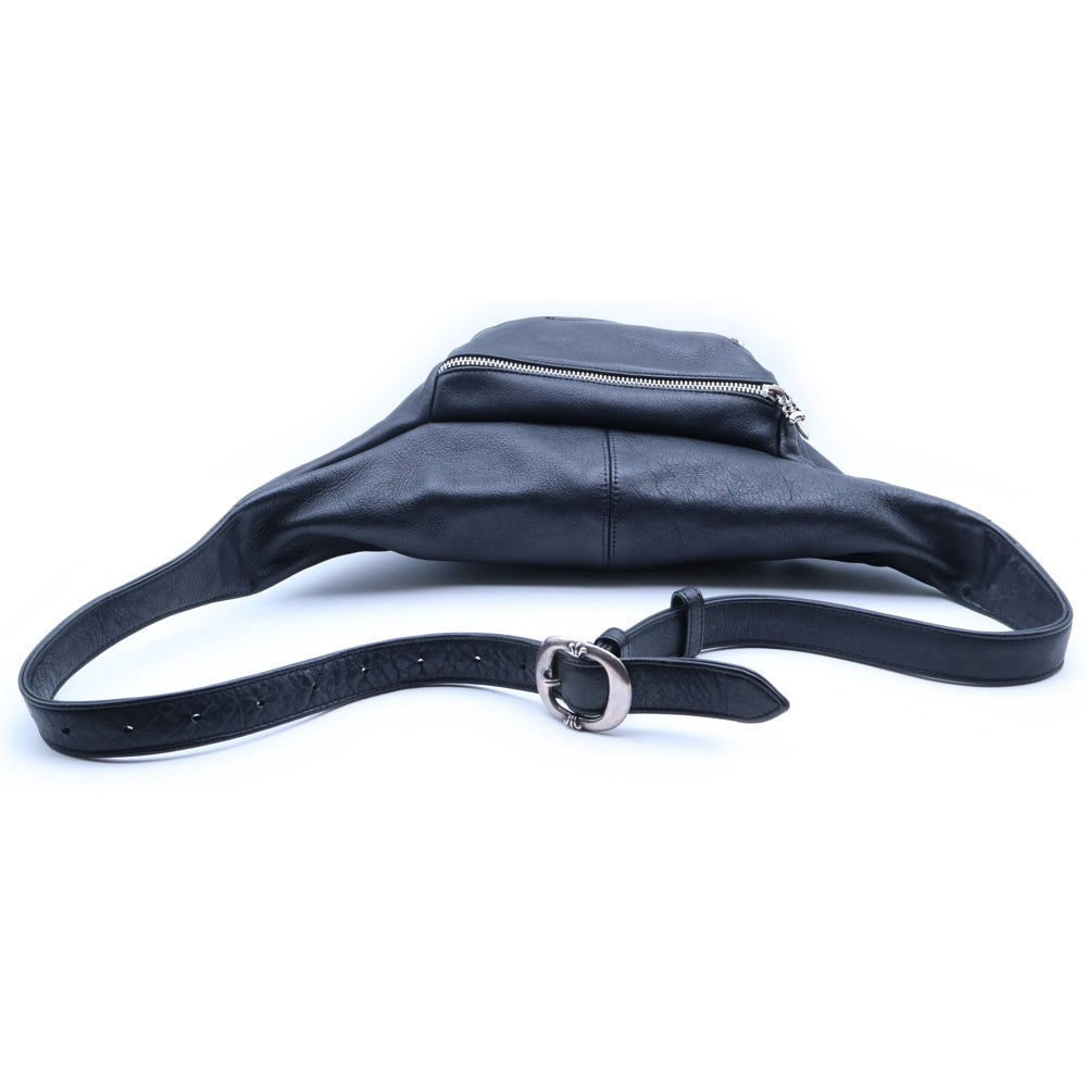 CHROME HEARTS(クロムハーツ) #1 SNAT PACK スナットパック ダガージップ ガンスリンガーベルト レザーウエストバッグ ブラック BCA378