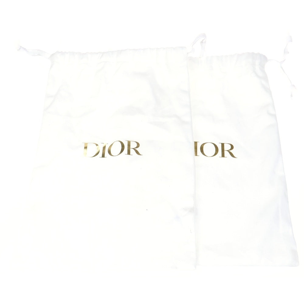 Christian Dior(クリスチャンディオール) J'ADIOR リボン ファブリック オープントゥ ヒール サンダル パンプス ブラック/ホワイト レディース