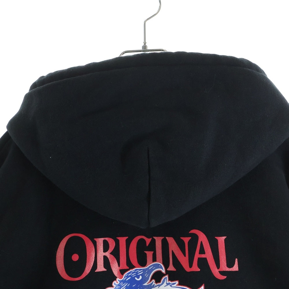 PORKCHOP(ポークチョップ) ×MOONEYES×Pabst Blue Ribbon HOODIE ムーンアイズ パブストブルーリボン プルオーバーパーカー ブラック