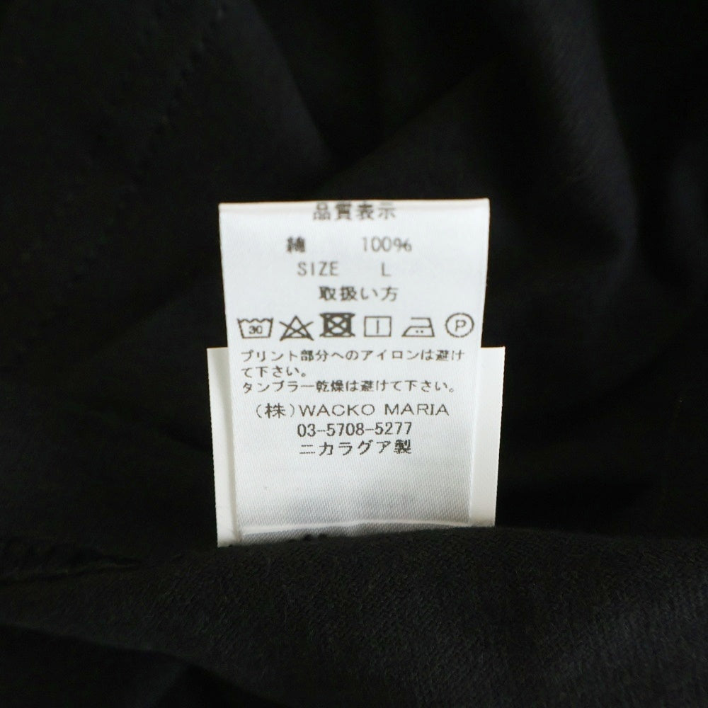 WACKO MARIA(ワコマリア) PULP FICTION CREWNECK T-SHIRT パルプフィクション Tシャツ ブラック PF-WM-TEE06