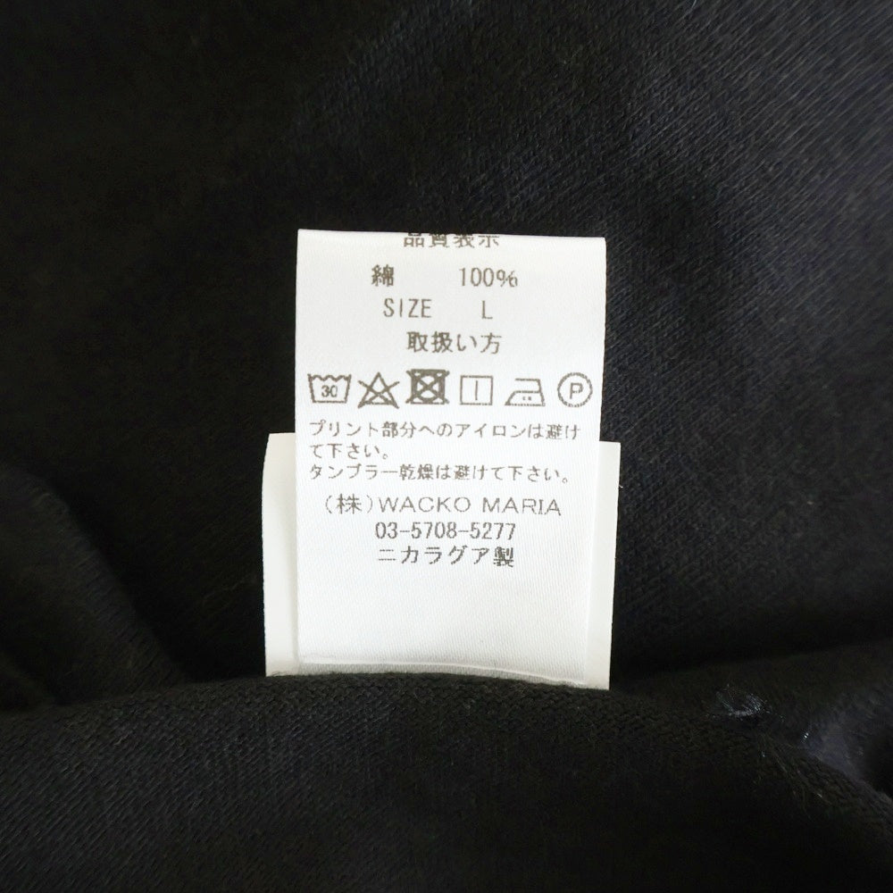 WACKO MARIA(ワコマリア) STAND BY ME CREWNECK T-SHIRT スタンドバイミー Tシャツ ブラック SBM-WM-TEE03