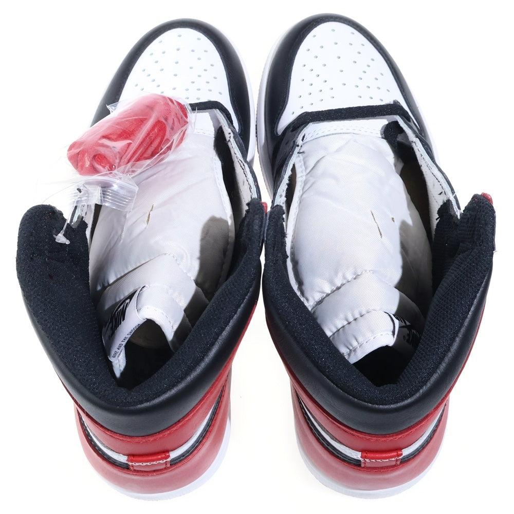 NIKE(ナイキ) AIR JORDAN1 RETRO HIGH OG BLACK TOE エアジョーダン1 ハイカットスニーカー つま黒 ブラック/レッド US9/27cm 555088-125