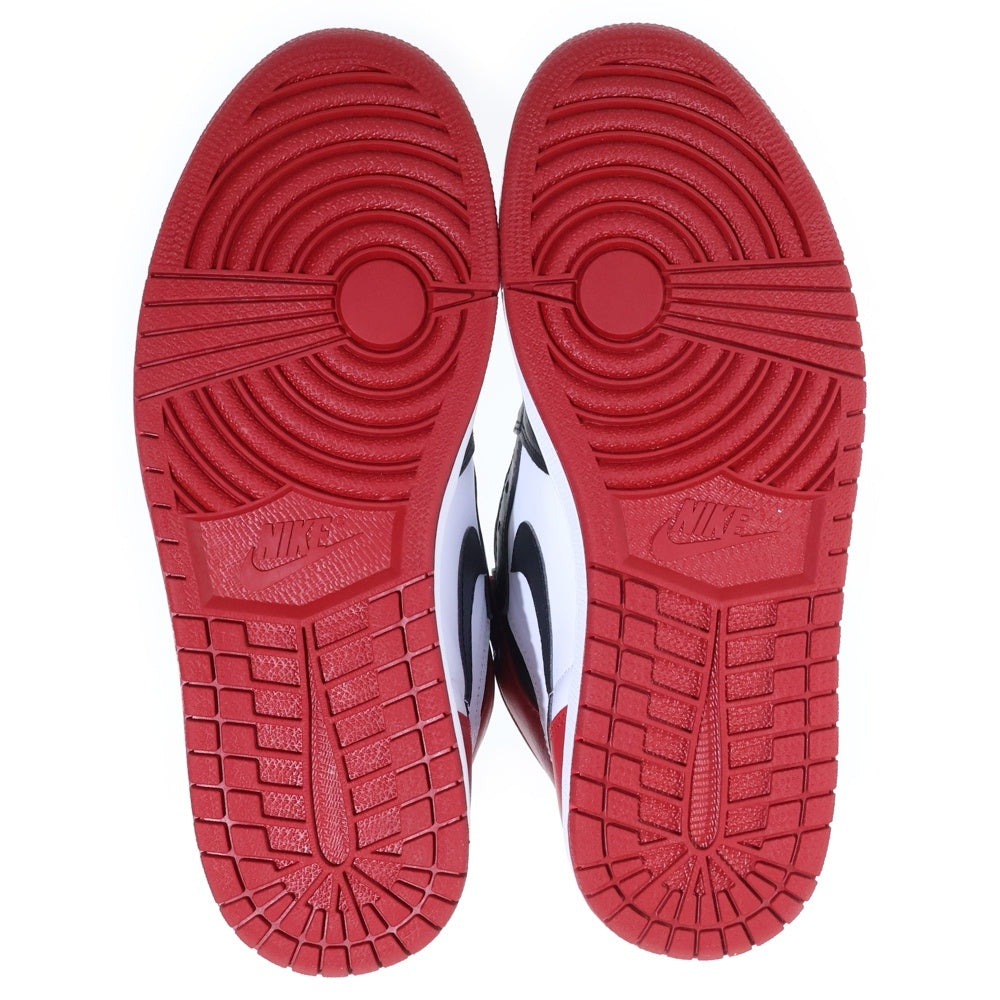 NIKE(ナイキ) AIR JORDAN1 RETRO HIGH OG BLACK TOE エアジョーダン1 ハイカットスニーカー つま黒 ブラック/レッド US9/27cm 555088-125