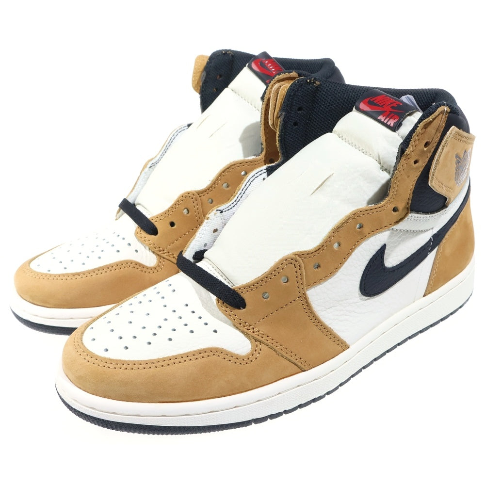 NIKE(ナイキ) AIR JORDAN 1 RETRO ROOKIE OF THE YEAR エアジョーダン1 ルーキーオブザイヤー ハイカットスニーカー ホワイト/ブラウン US9/27cm 555088-700