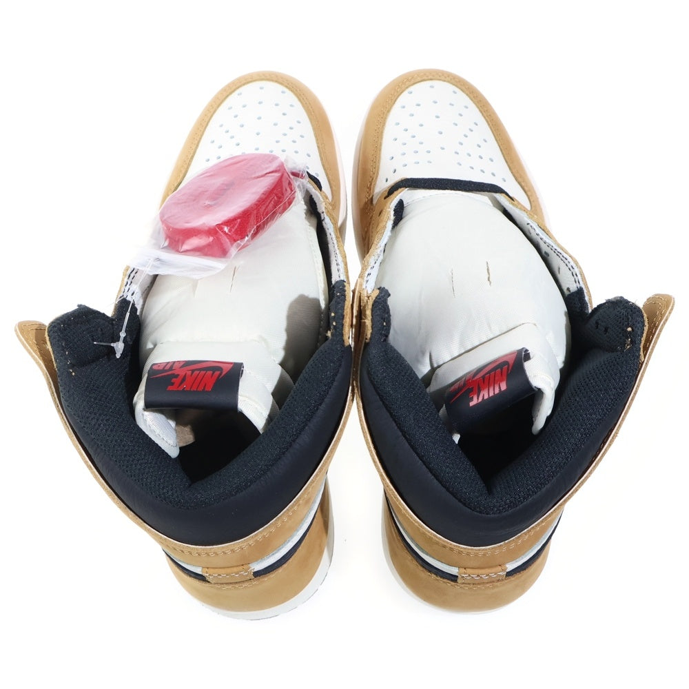 NIKE(ナイキ) AIR JORDAN 1 RETRO ROOKIE OF THE YEAR エアジョーダン1 ルーキーオブザイヤー ハイカットスニーカー ホワイト/ブラウン US9/27cm 555088-700