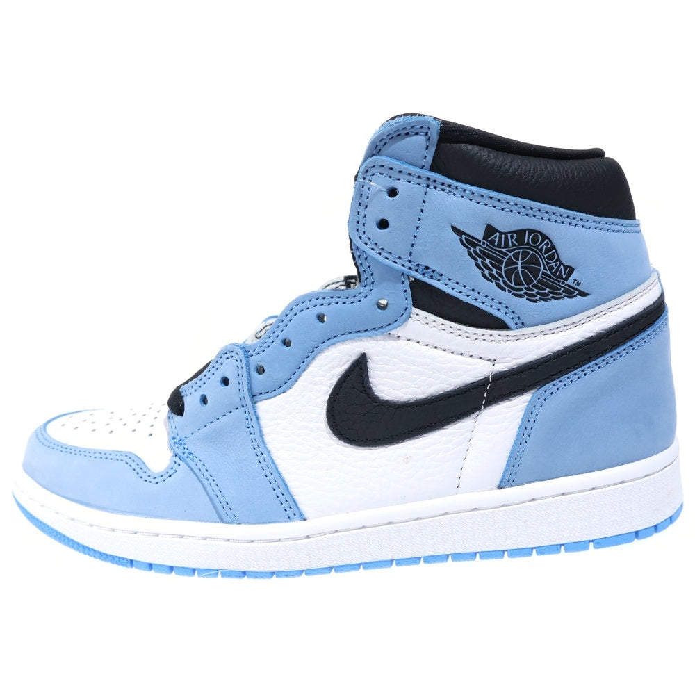 NIKE(ナイキ) AIR JORDAN1 RETRO HIGH OG エアジョーダン1 ユニバーシティブルー ハイカットスニーカー ホワイト/ブルー US9/27cm 555088-134