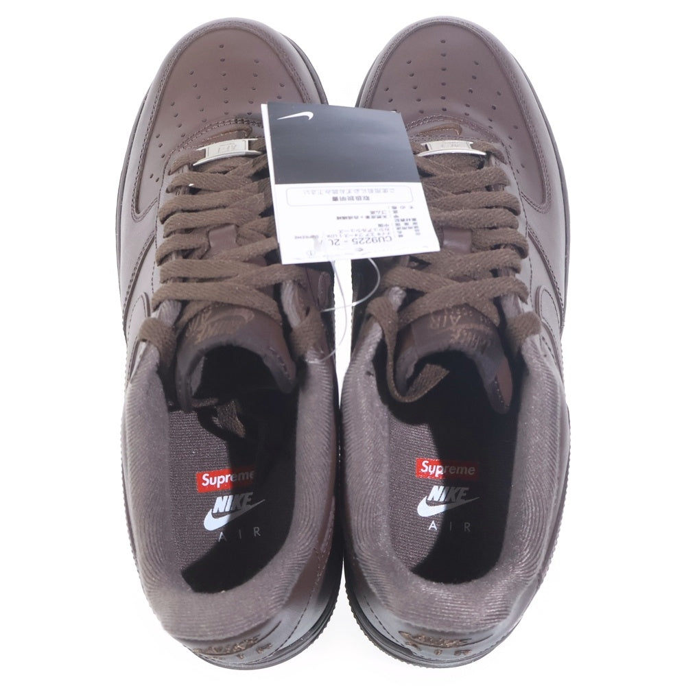 NIKE(ナイキ) ×SUPREME AIR FORCE 1 LOW SP エアフォース1 ローカットスニーカー ブラウン US9/27cm CU9225-200