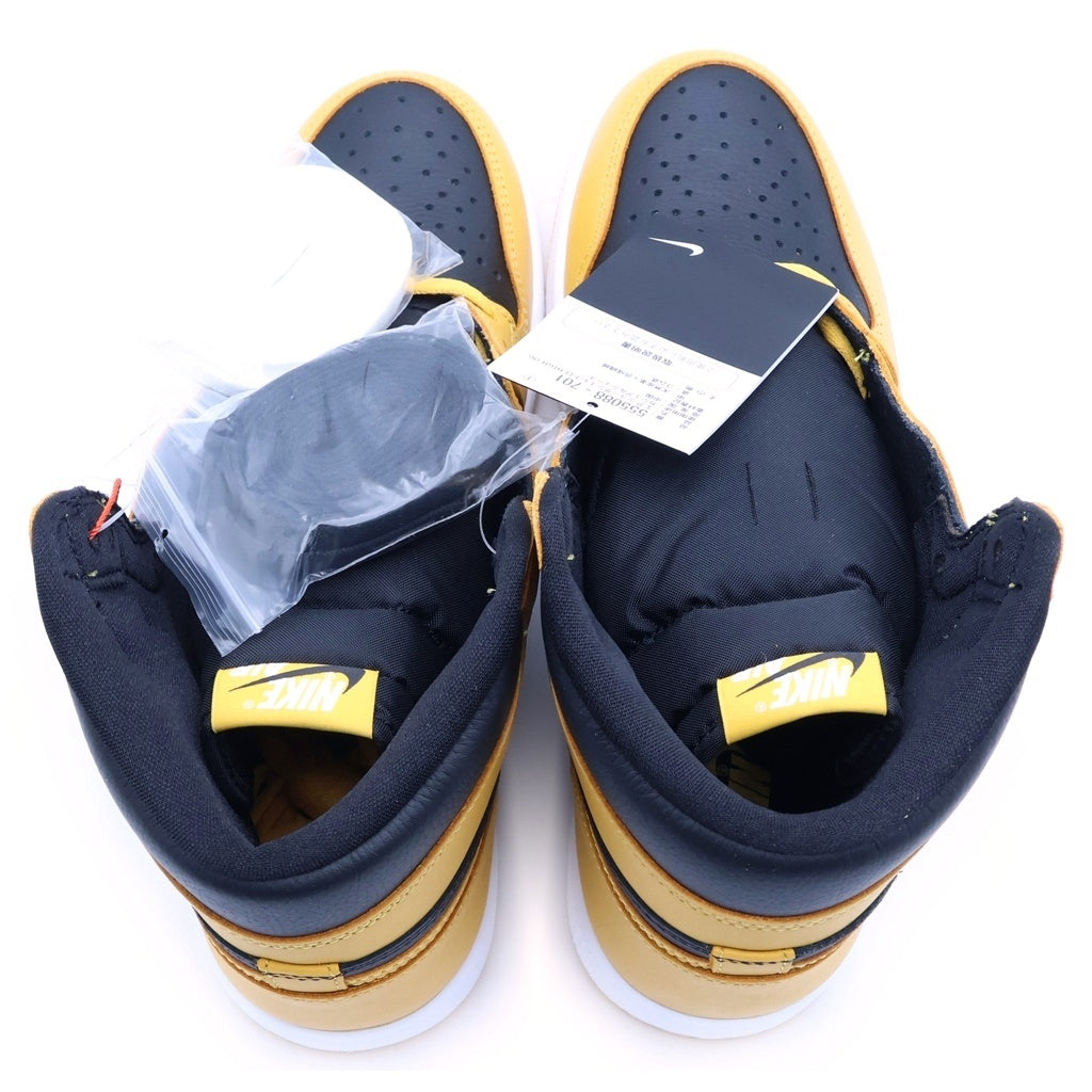 NIKE(ナイキ) AIR JORDAN1 RETRO HIGH OG POLLEN エアジョーダン 1 レトロ パラン ハイカットスニーカー ブラック/イエロー U9/27cm 555088-701
