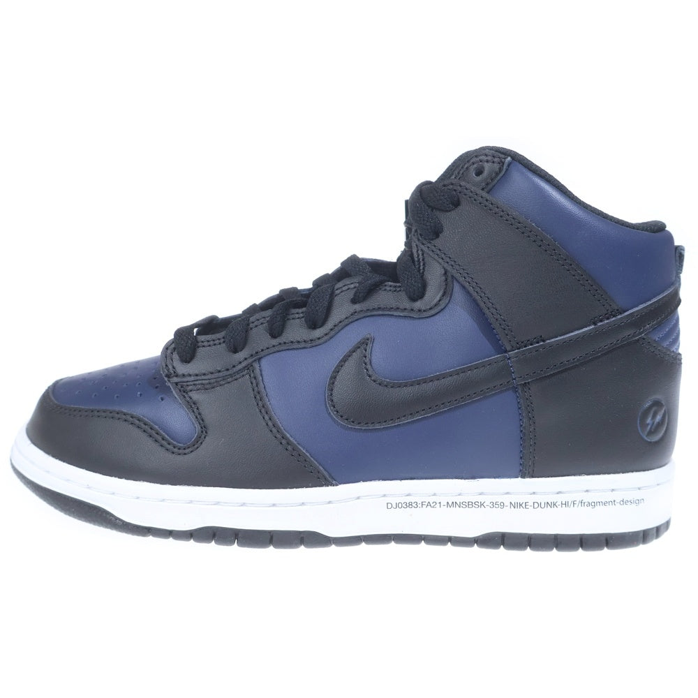 NIKE(ナイキ) ×FRAGMENT DESIGN DUNK HIGH TOKYO フラグメントデザイン ダンク 東京 ハイカットスニーカー ブラック/ネイビー US9/27cm DJ0383-400