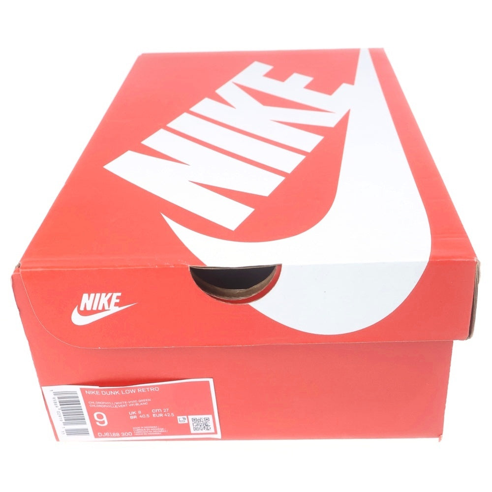 NIKE(ナイキ) DUNK LOW CHLOROPHYLL VIVID GREEN ダンク ローカットスニーカー クロロフィル ヴィヴィットグリーン ローカットスニーカー グリーン US9/27cm DJ6188-300