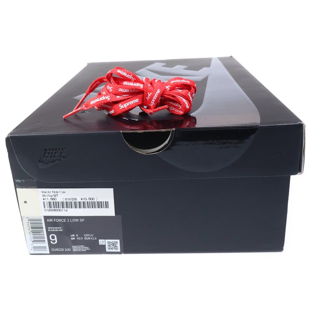 NIKE(ナイキ) ×SUPREME AIR FORCE 1 LOW シュプリーム エアフォース ローカットスニーカー ホワイト US9/27cm CU9225-100