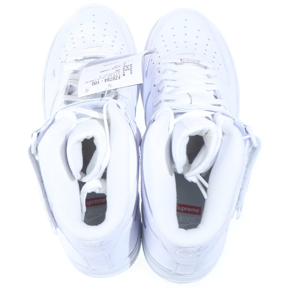 NIKE(ナイキ) ×SUPREME AIR FORCE 1 MID SP シュプリーム エアフォース1 ミッドカットスニーカー ホワイト US9/27cm FZ8784-100