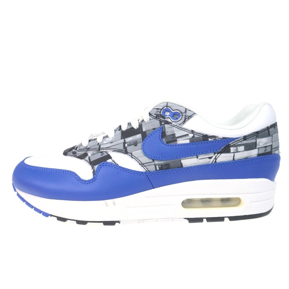 NIKE(ナイキ) ×atmos AIR MAX1 PRNT アトモス エアマックス1 プリント ローカットスニーカー ホワイト/ブルー US9/27cm AQ0927-100