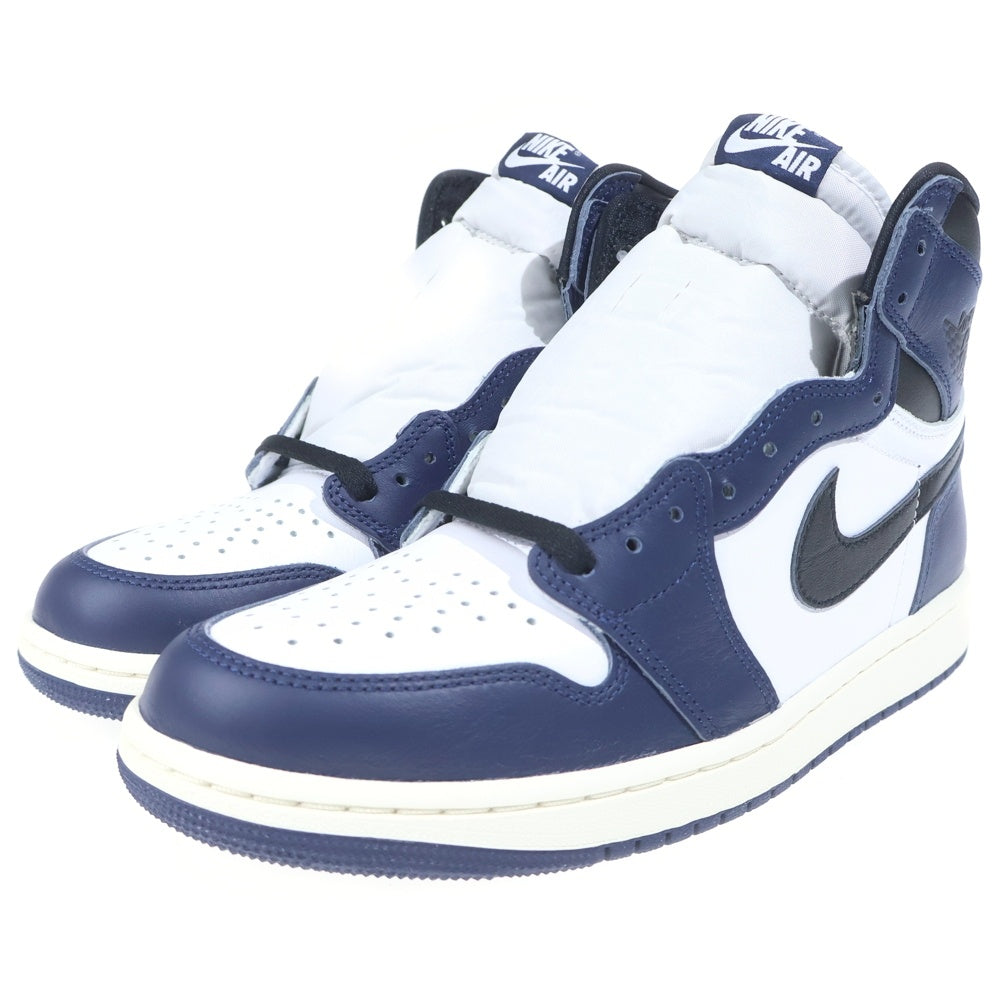 NIKE(ナイキ) AIR JORDAN 1 RETRO HIGH OG MIDNIGHT NAVY エアジョーダン1 レトロ ミッドナイト ハイカットスニーカー ネイビー/ホワイト US9/27cm DZ5485-401