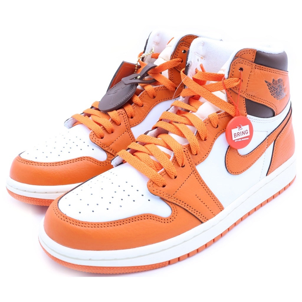 NIKE(ナイキ) WMNS AIR JORDAN 1 HIGH OG STARFISH ウィメンズ エアジョーダン1 スターフィッシュ ハイカットスニーカー ホワイト/オレンジ US10.5/27.5cm DO9369-101 レディース