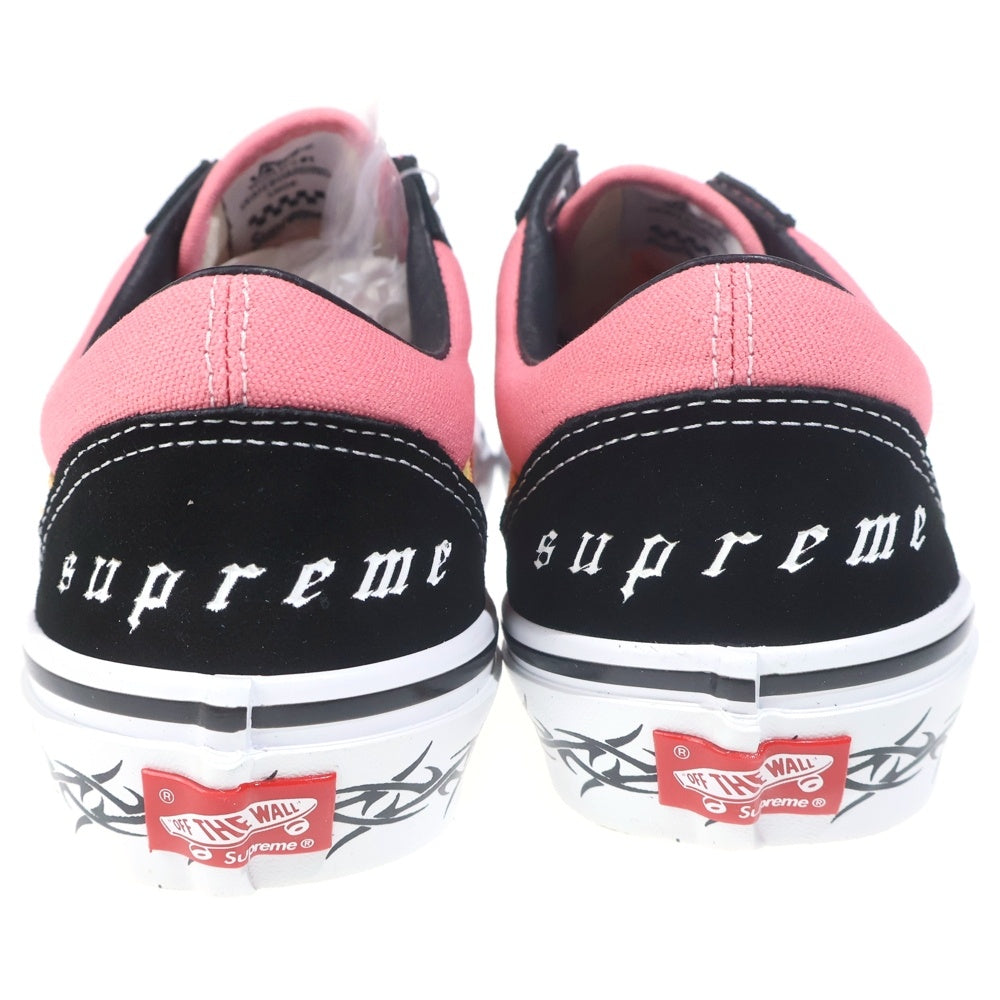 SUPREME(シュプリーム) 21AW ×VANS SKATE OLD SKOOL TRIBAL BARBED WIRE オールドスクール トライバルバーブドワイヤー ローカットスニーカー ピンク/イエロー US9/27cm VN0A5KRXB9P