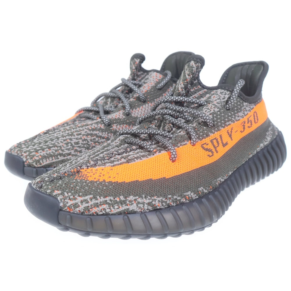 adidas(アディダス) YEEZY BOOST 350 V2 CABON BELUGA イージーブースト カーボン ベルーガ ローカットスニーカー グレー/オレンジ US9/27cm HQ7045
