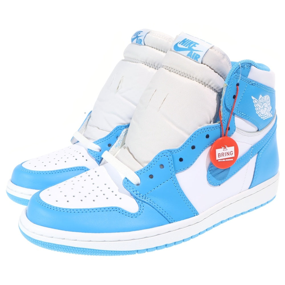 NIKE(ナイキ) AIR JORDAN1 RETRO HIGH UNC エアジョーダン1 ノースカロライナ ハイカットスニーカー ブルー/ホワイト US9/27cm 555088-117