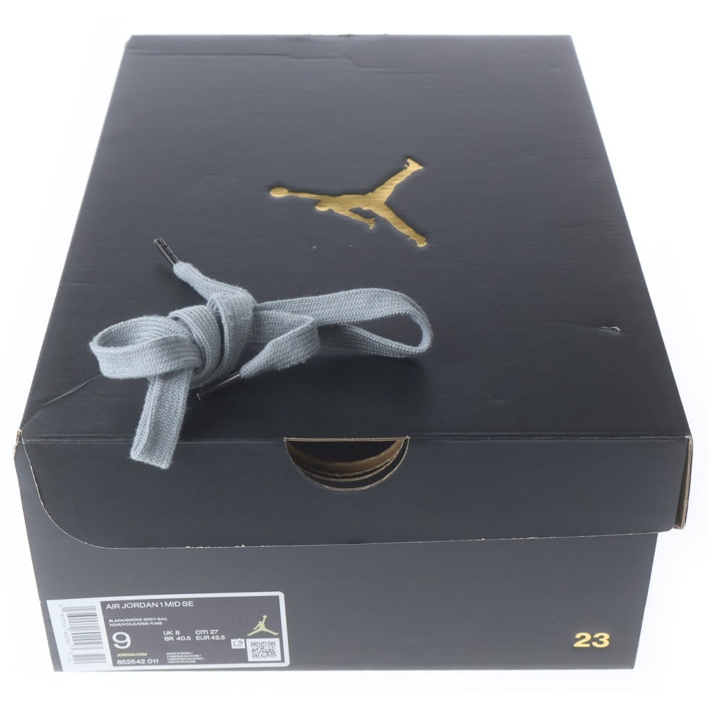 NIKE(ナイキ) AIR JORDAN 1 MID SE 852542-011 エアジョーダン1 ミッドカットスニーカー ホワイト/ブラック US9/27cm
