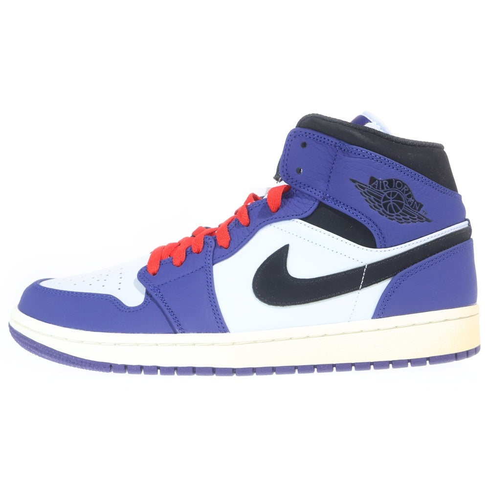 NIKE(ナイキ) AIR JORDAN 1 MID DEEP ROYAL エアジョーダン1 ディープ ロイヤル ミッドカットスニーカー ネイビー US10/28cm 852542-400