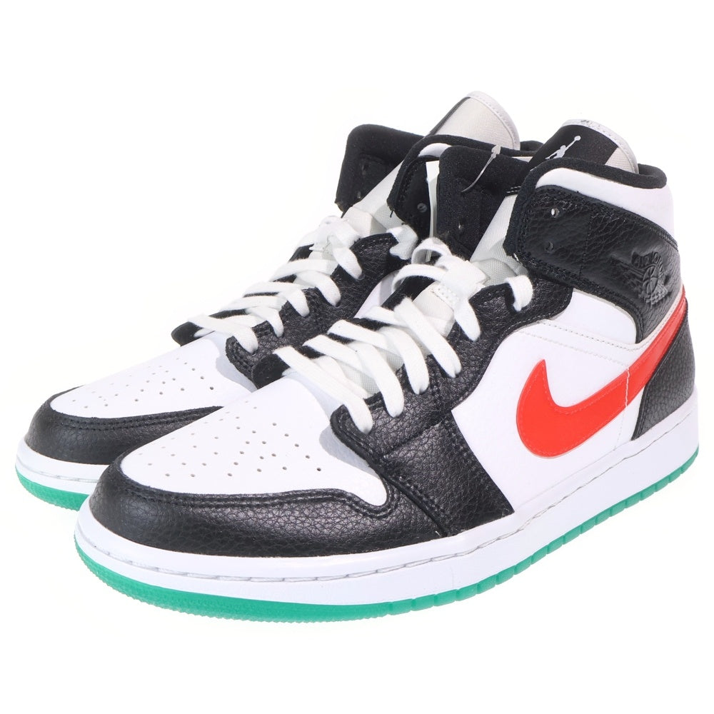 NIKE(ナイキ) WMNS AIR JORDAN 1 MID BQ6472-063 ウィメンズ エアジョーダン1 ミッドカットスニーカー ブラック/ホワイト US W10/27cm レディース