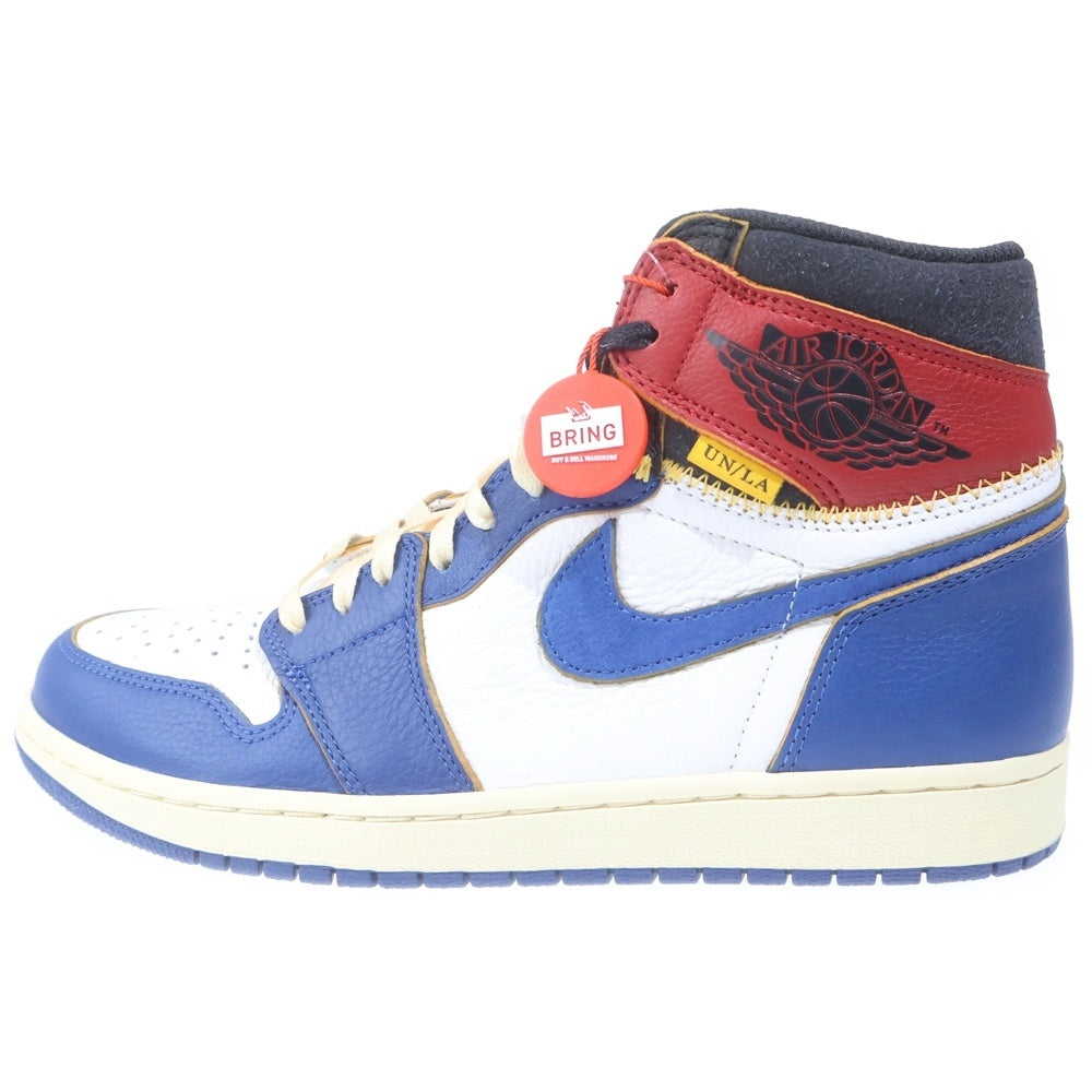NIKE(ナイキ) ×UNION AIR JORDAN 1 RETRO HI NRG ユニオン エアジョーダン1 レトロ ハイカットスニーカー ホワイト/ブルー/レッド US9.5/27.5cm BV1300-146