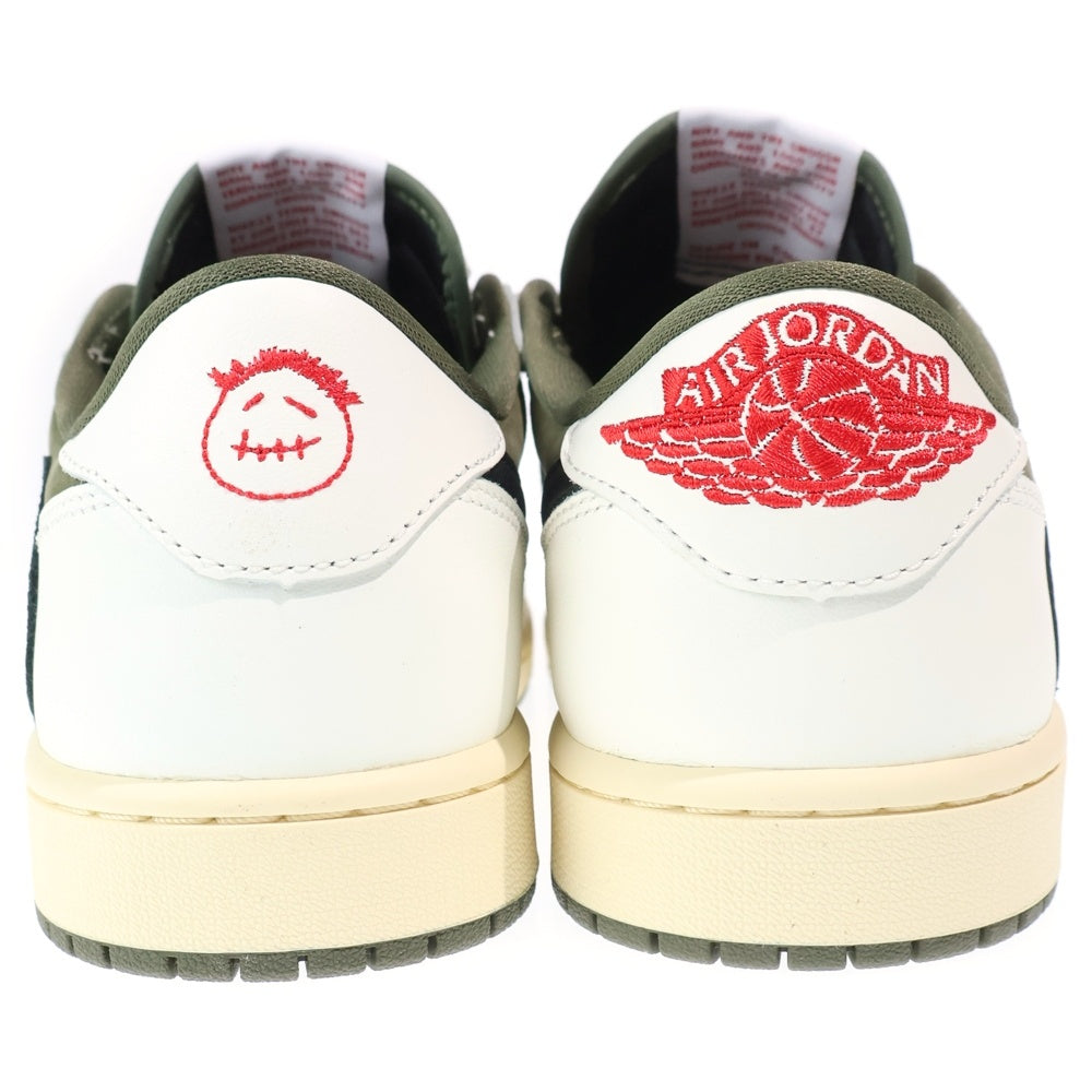 NIKE(ナイキ) ×TRAVIS SCOTT AIR JORDAN 1 LOW OG SPREVERSE OLIVE トラヴィススコット エアジョーダン1 リバースオリーブ ローカットスニーカー カーキ US9/27cm DM7866-200