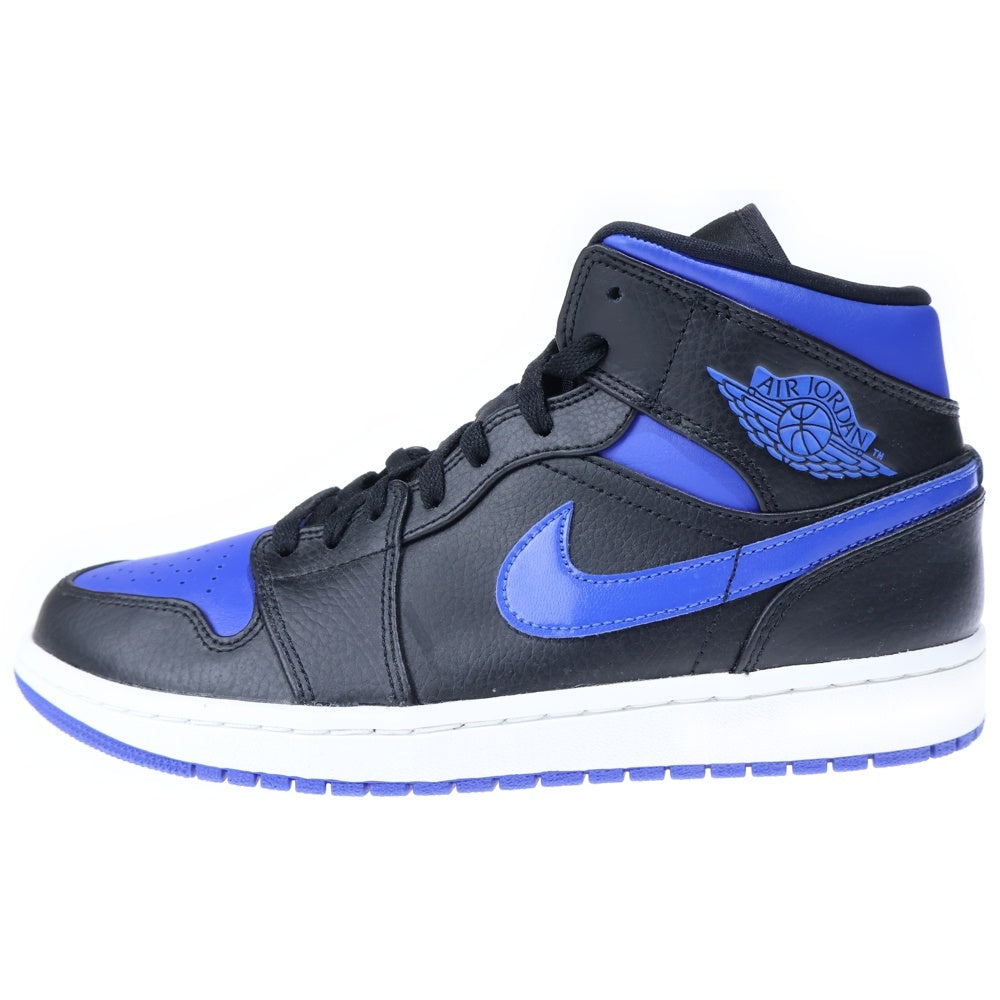 NIKE(ナイキ) AIR JORDAN 1 MID HYPER ROYAL エアジョーダン1 ハイパーロイヤル ミッドカットスニーカー ブラック/ブルー US9/27cm 554724-068