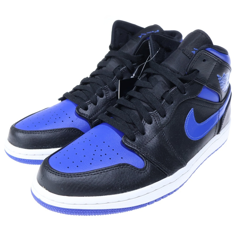 NIKE(ナイキ) AIR JORDAN 1 MID HYPER ROYAL エアジョーダン1 ハイパーロイヤル ミッドカットスニーカー ブラック/ブルー US9/27cm 554724-068
