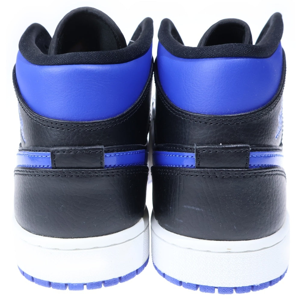 NIKE(ナイキ) AIR JORDAN 1 MID HYPER ROYAL エアジョーダン1 ハイパーロイヤル ミッドカットスニーカー ブラック/ブルー US9/27cm 554724-068