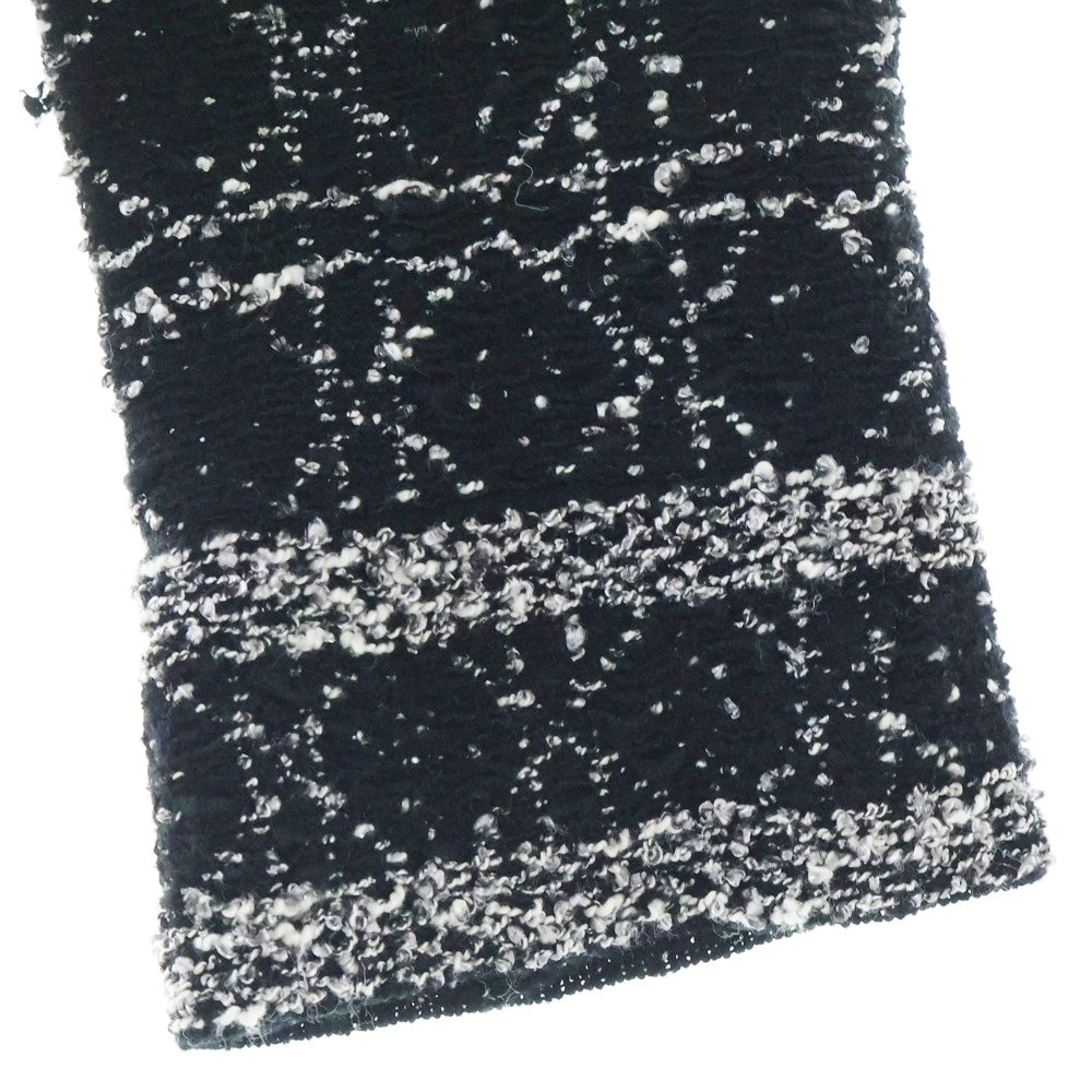 Christian Dior(クリスチャンディオール) マクロ カナージュ テクニカル ニットツイードジャケット ブラック 4S4V53AM752 レディース