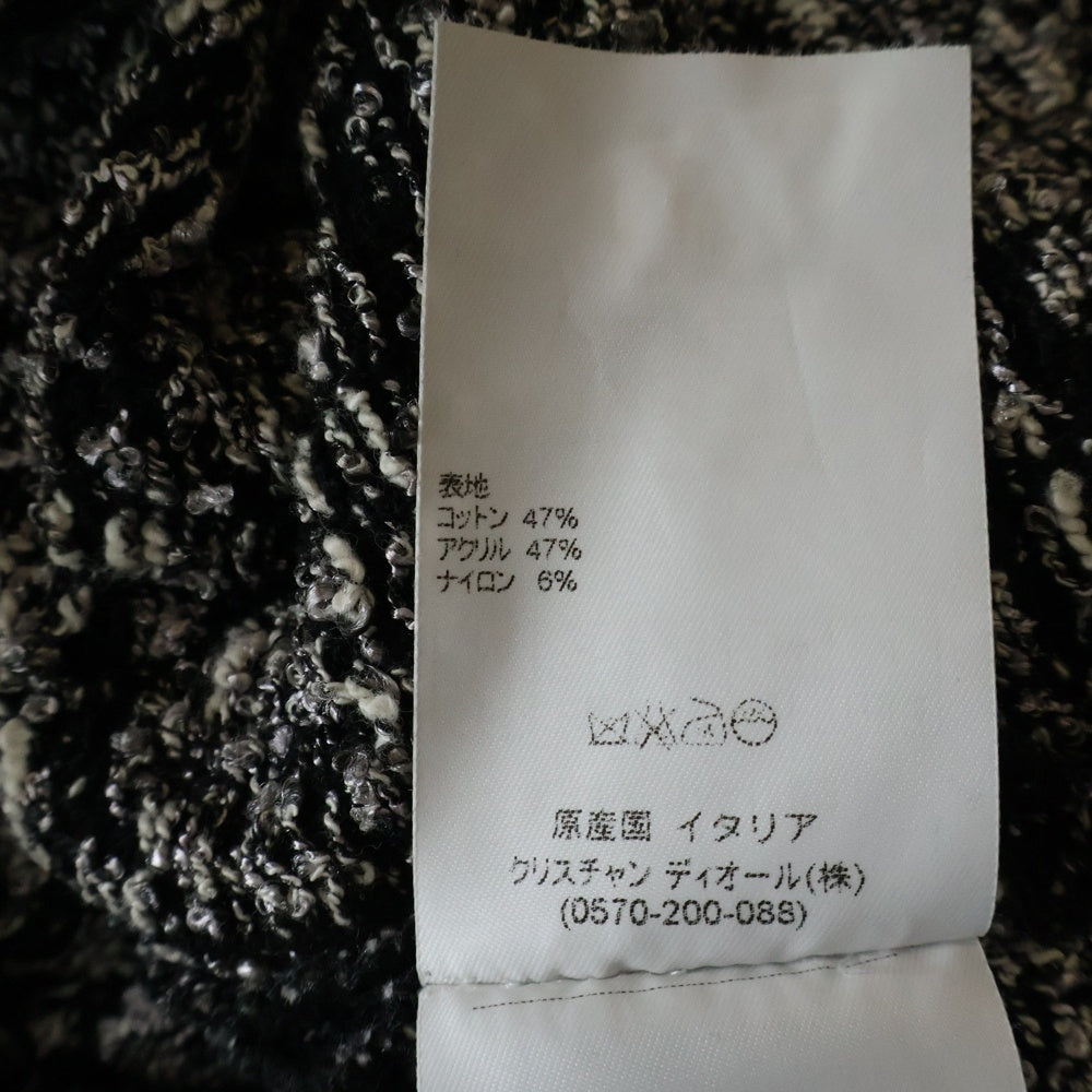 Christian Dior(クリスチャンディオール) マクロ カナージュ テクニカル ニットツイードジャケット ブラック 4S4V53AM752 レディース