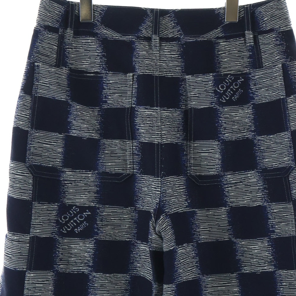 LOUIS VUITTON(ルイヴィトン) 24SS ダミエ ウール ロングパンツ ネイビー RM241M FVD HQP08W