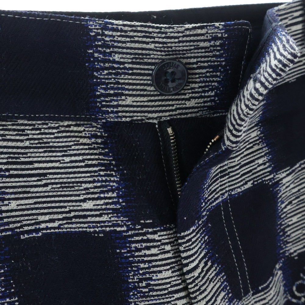 LOUIS VUITTON(ルイヴィトン) 24SS ダミエ ウール ロングパンツ ネイビー RM241M FVD HQP08W
