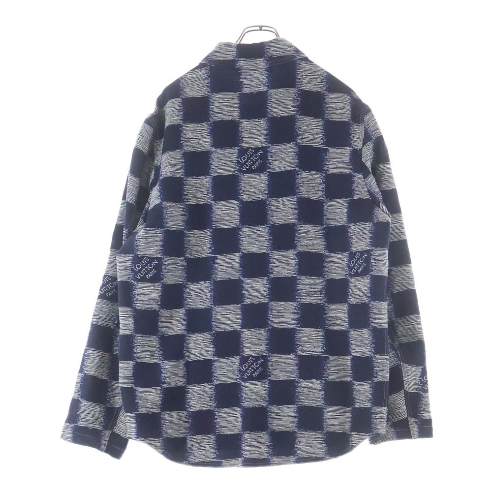 LOUIS VUITTON(ルイヴィトン) 24SS ダミエ オーバーサイズ シャツ ジャケット ネイビー RM241M FVD HQS04W
