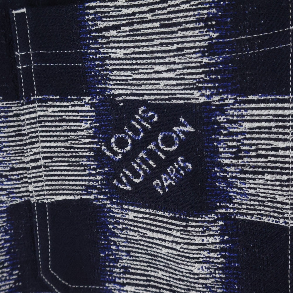 LOUIS VUITTON(ルイヴィトン) 24SS ダミエ オーバーサイズ シャツ ジャケット ネイビー RM241M FVD HQS04W