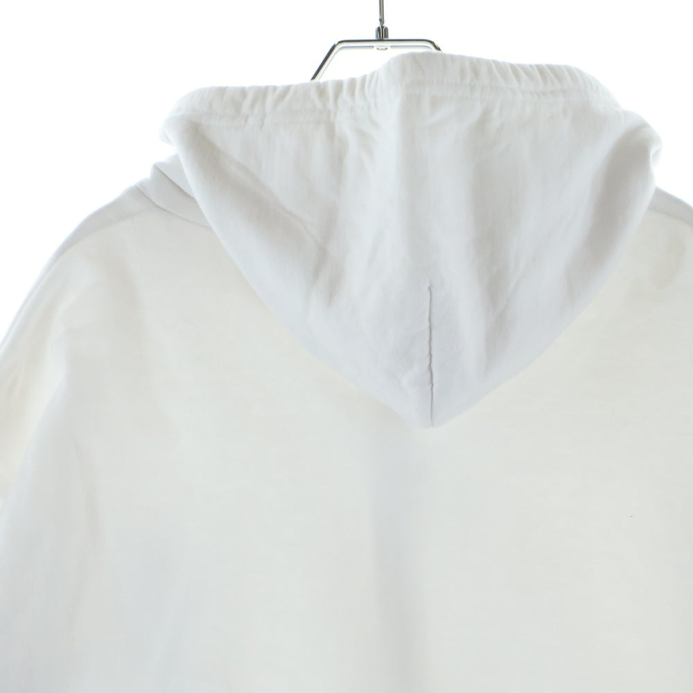 CHROME HEARTS(クロムハーツ) SWTSHRT HD ZIP 袖ロゴプリント ジップアップ スウェットパーカー ホワイト