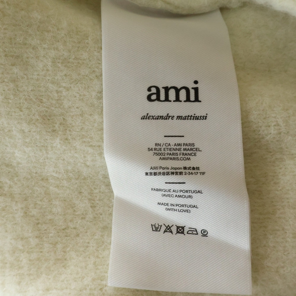 AMI Alexandre Mattiussi(アミアレクサンドルマテュッシ) ホリデー ハートロゴ ウール ニット セーター ベージュ SPUKS030.KN0032 レディース