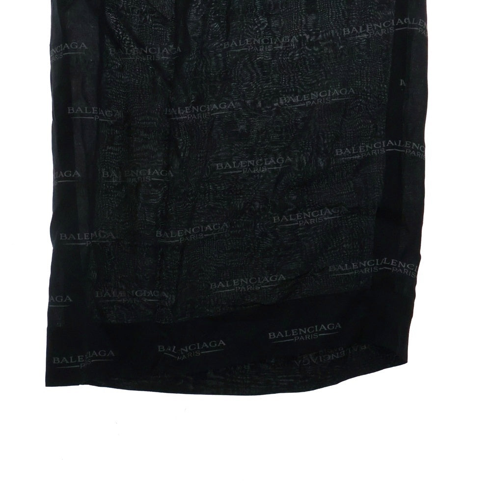 BALENCIAGA(バレンシアガ) 25SS ロゴ総柄 イージーパンツ ブラック 681819 TSLA1