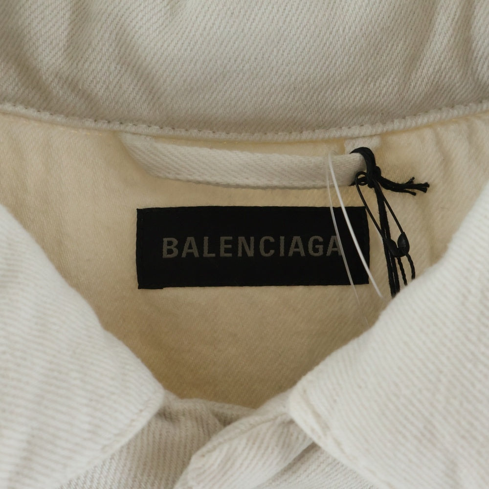 BALENCIAGA(バレンシアガ) 22AW PADDING DENIM JACKET パディングデニムジャケット ホワイト 681689 TNW03