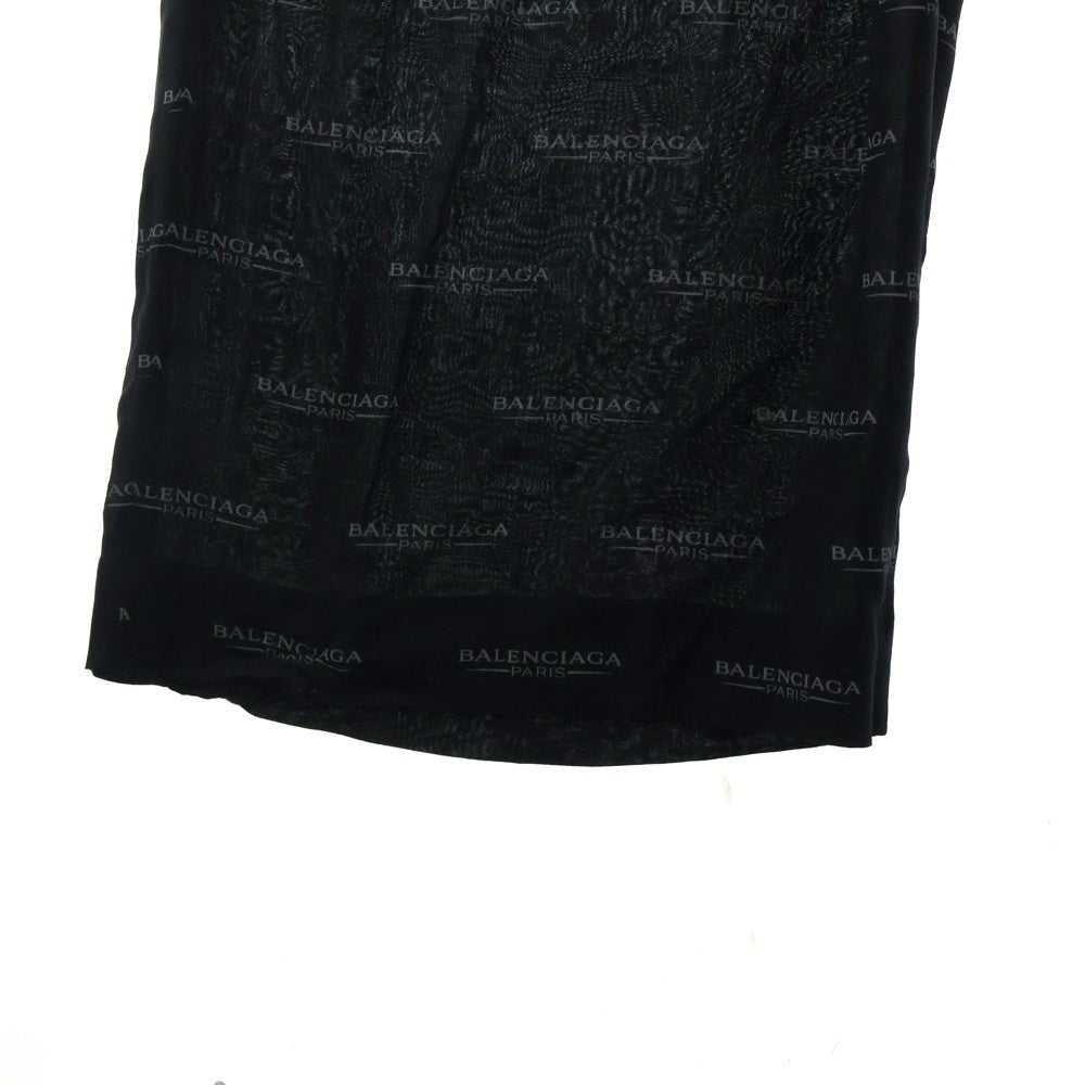 BALENCIAGA(バレンシアガ) 25SS ロゴ総柄 イージーパンツ ブラック 681819 TSLA1