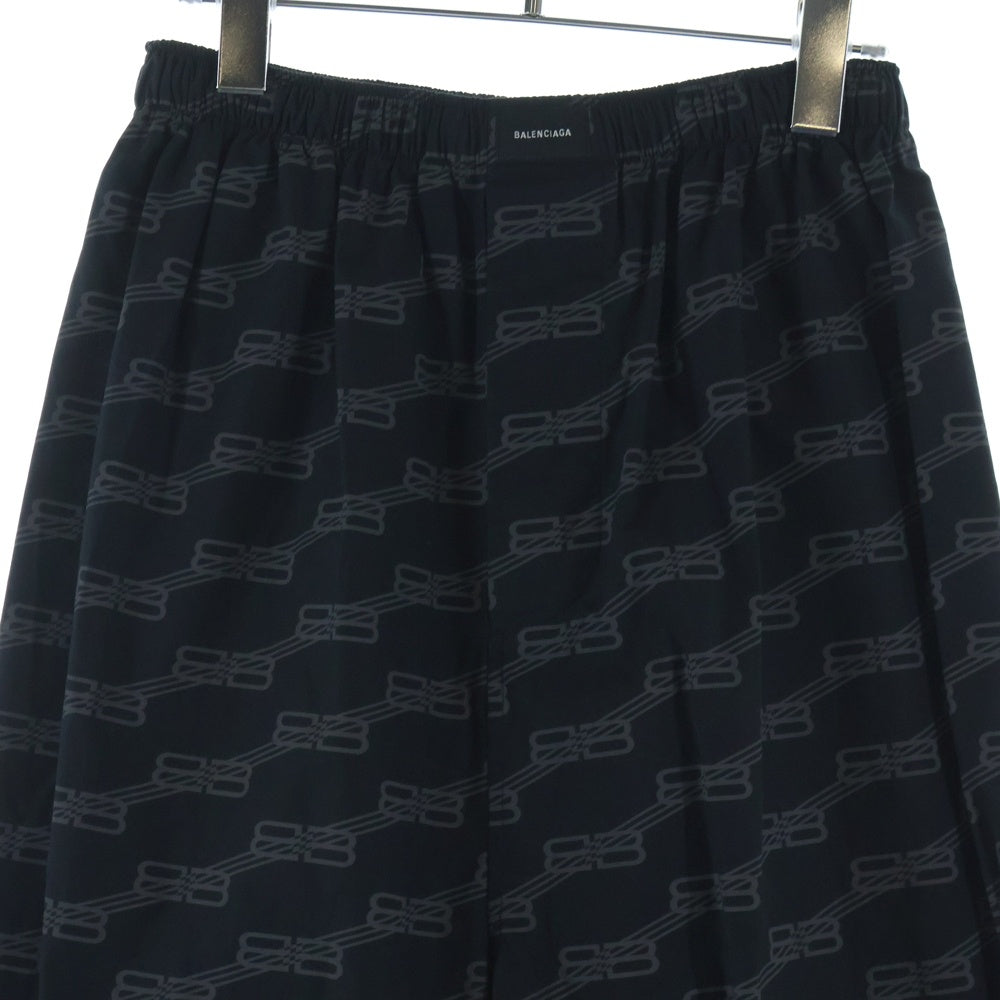 BALENCIAGA(バレンシアガ) 22AW BBモノグラム パジャマパンツ ブラック 658883 TML36