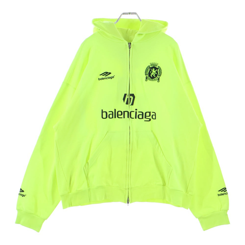 BALENCIAGA(バレンシアガ) 24SS Soccer Paris Zip-Hoodie サッカージップアップパーカー イエロー 744457 TPVS6