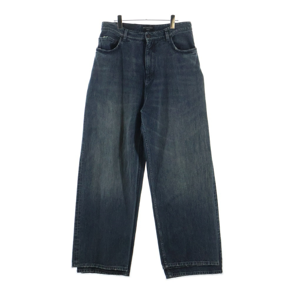 BALENCIAGA(バレンシアガ) 23AW DOUBLE FRONT WIDE LEG JEANS ダブルフロント ワイドレッグジーンズ デニムパンツ インディゴ 767979 TNW65