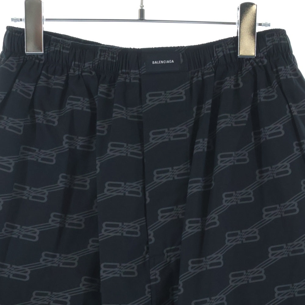 BALENCIAGA(バレンシアガ) 22AW BBモノグラム パジャマパンツ ブラック 658883 TML36