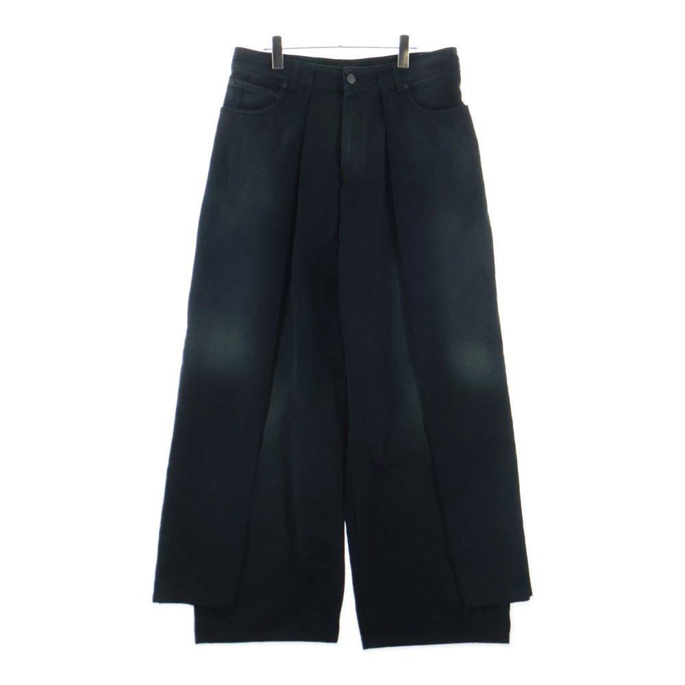 BALENCIAGA(バレンシアガ) 23AW ダブルサイドワイドデニムパンツ ブラック 767983 TNW11