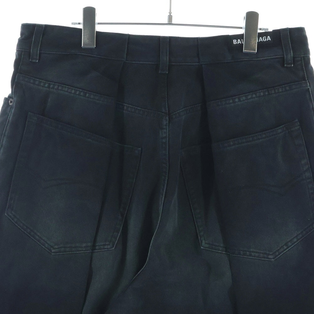 BALENCIAGA(バレンシアガ) 23AW ダブルサイドワイドデニムパンツ ブラック 767983 TNW11
