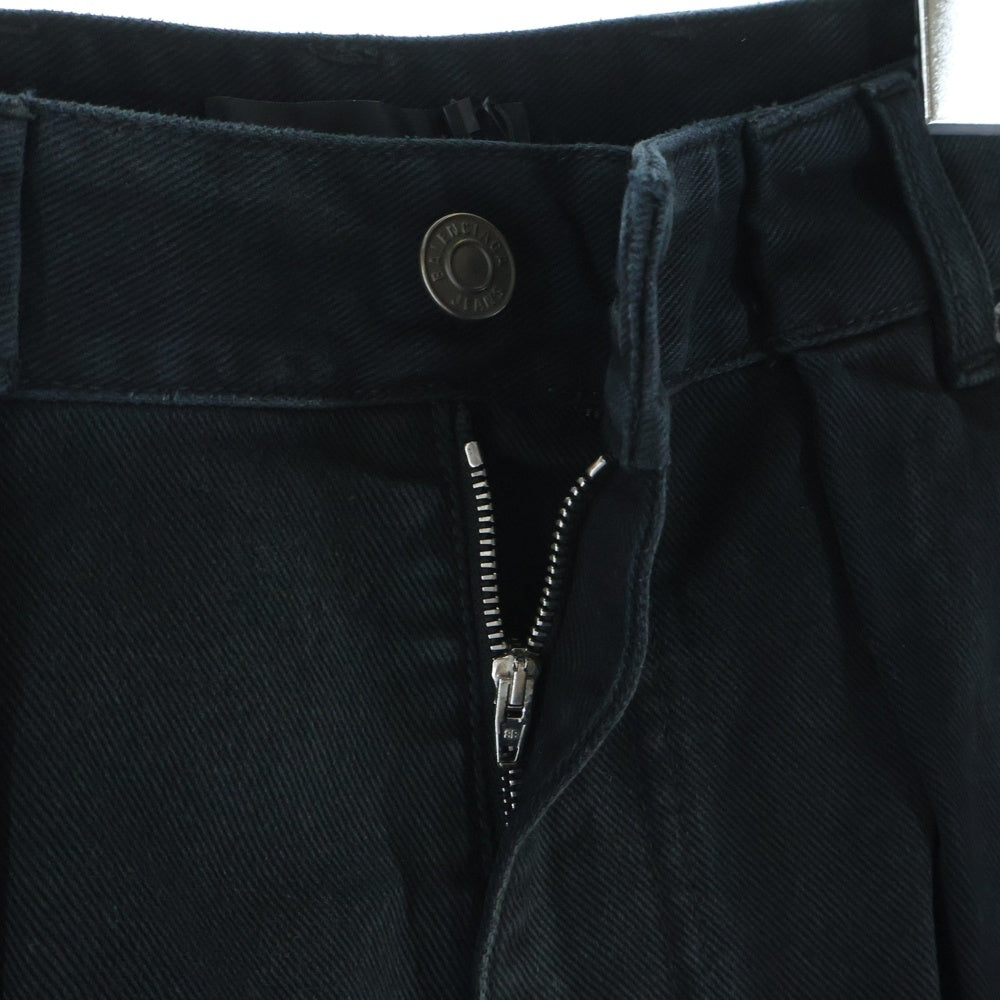 BALENCIAGA(バレンシアガ) 23AW ダブルサイドワイドデニムパンツ ブラック 767983 TNW11